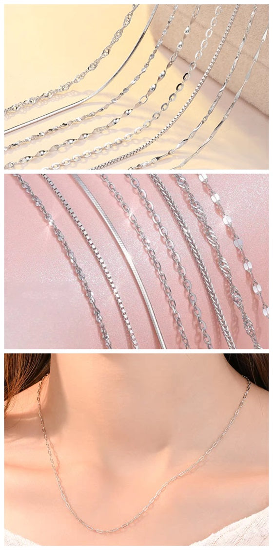 Silver Jewelry Wave Chain Design 925 Sterling Silver