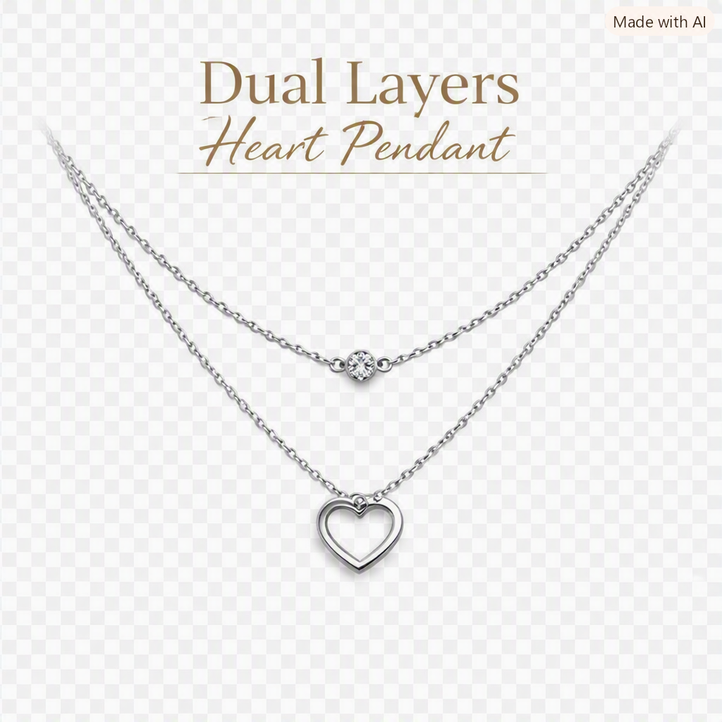 Dual Layers Heart Pendant