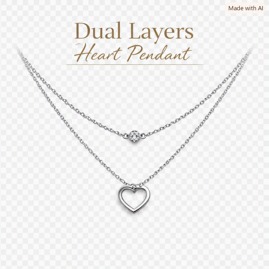Dual Layers Heart Pendant