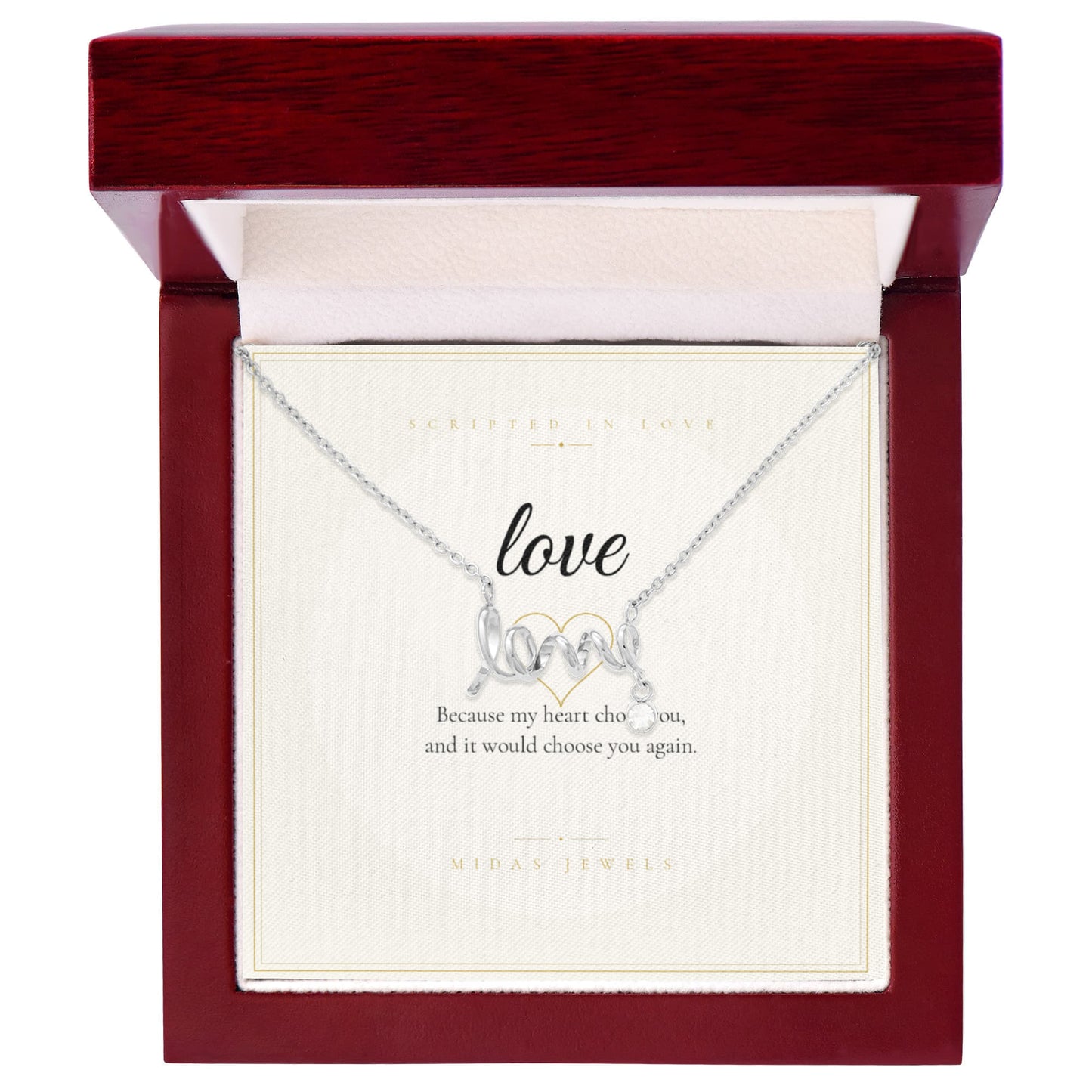 Scripted Love Necklace