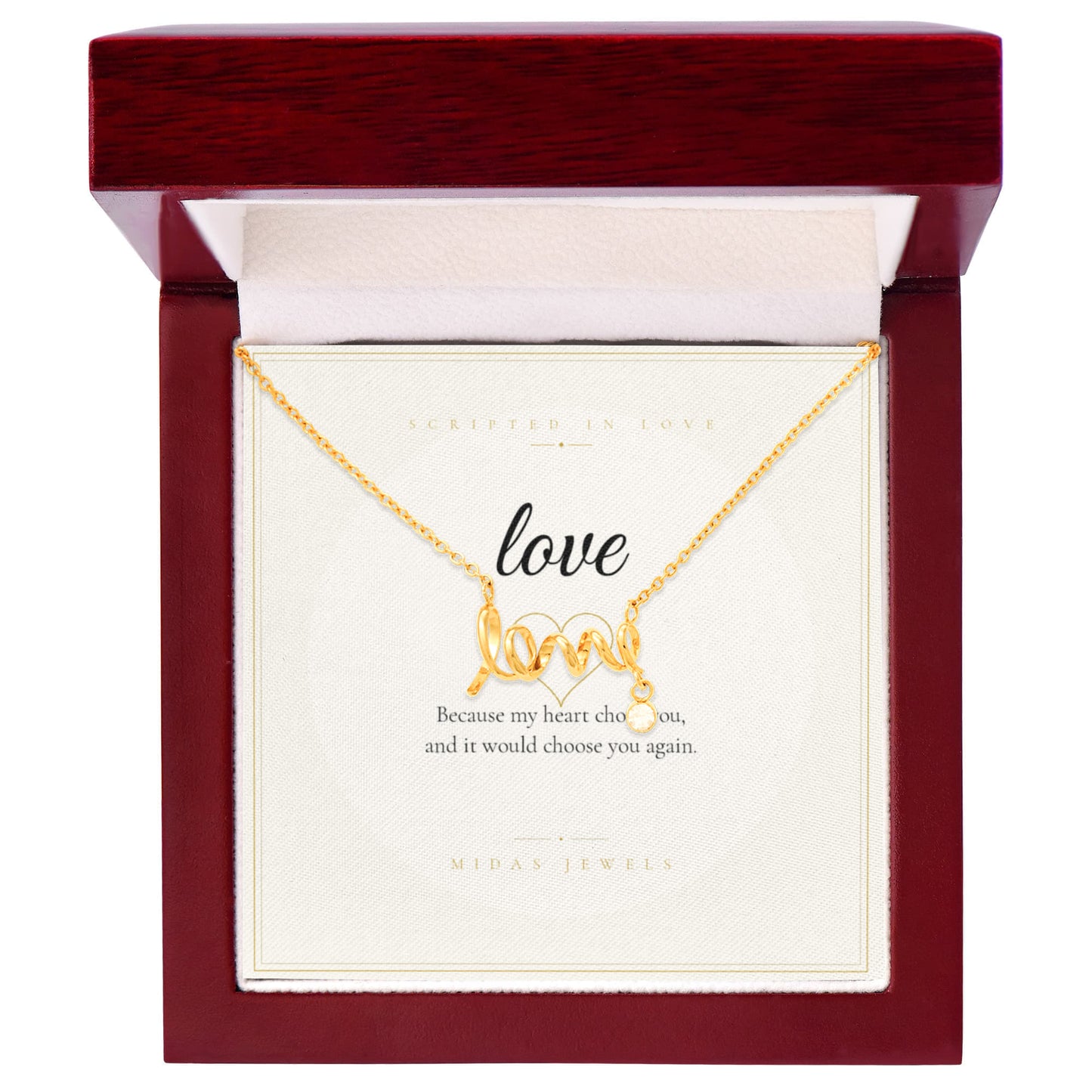 Scripted Love Necklace