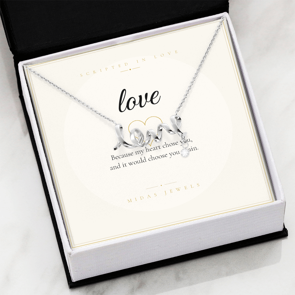 Scripted Love Necklace