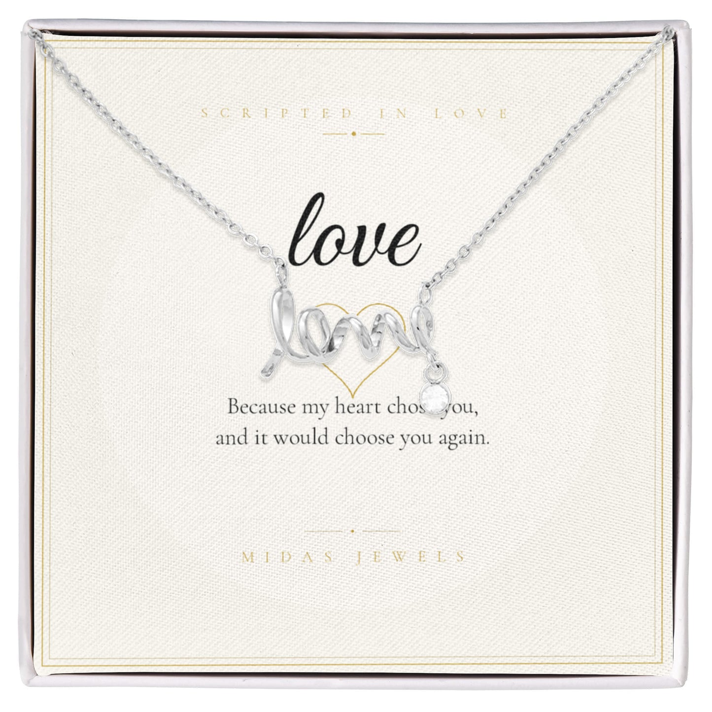 Scripted Love Necklace