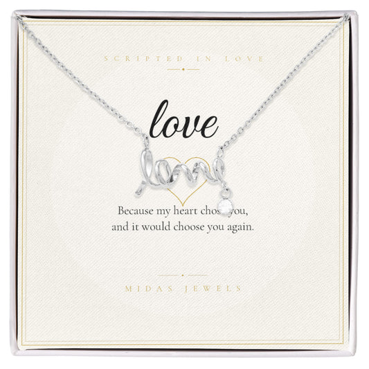 Scripted Love Necklace
