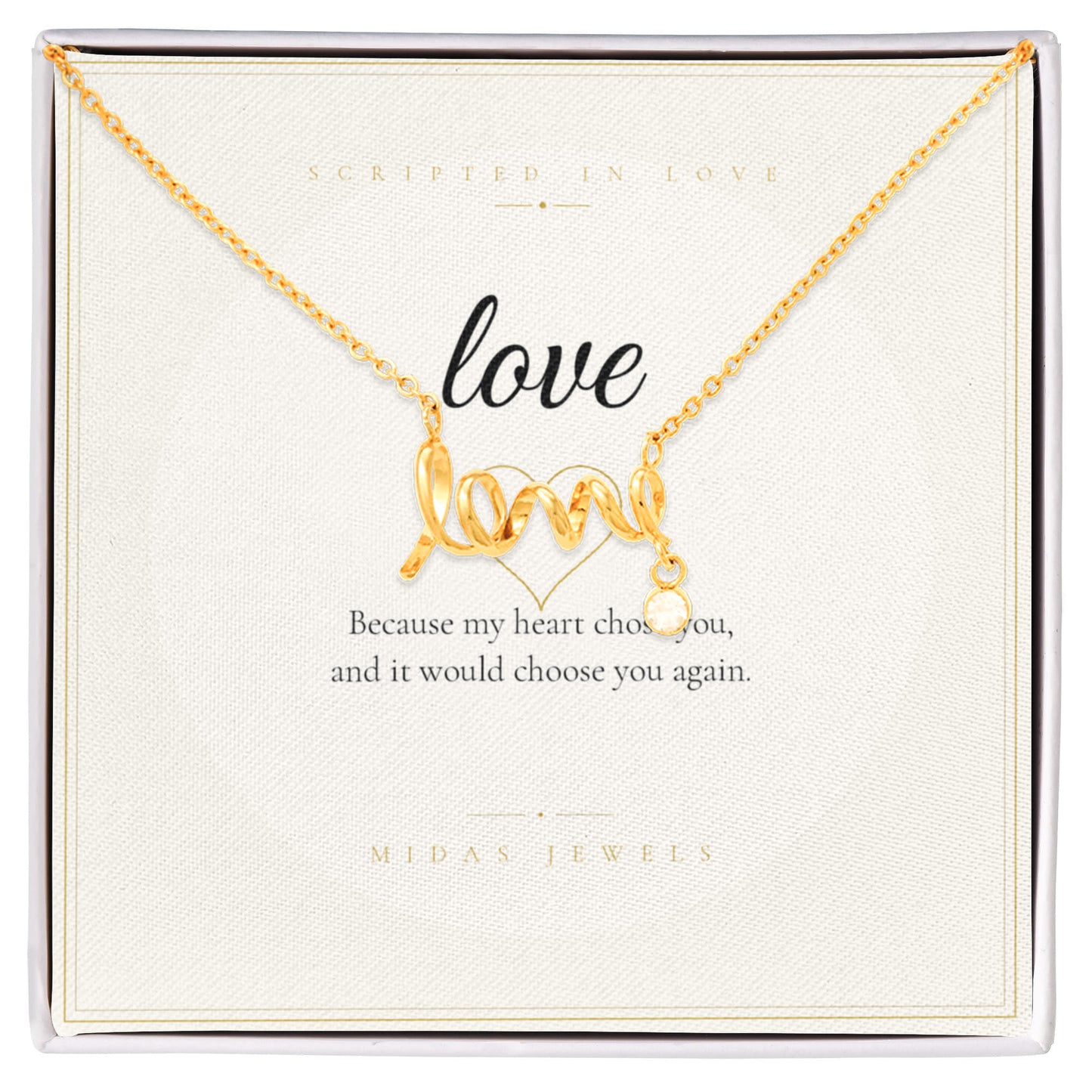 Scripted Love Necklace