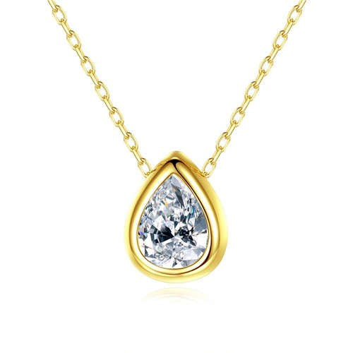 Teardrop Elegance Necklace Golden