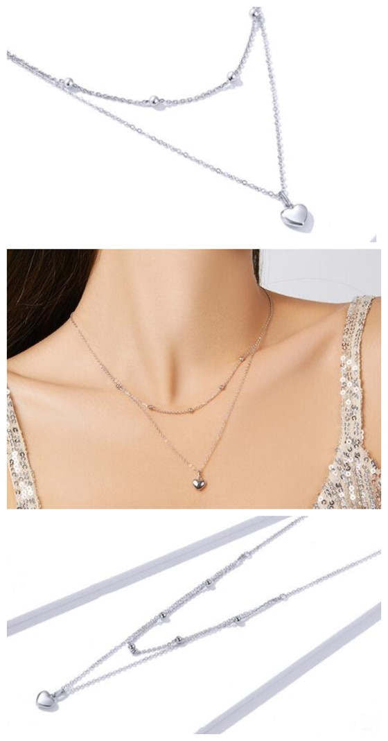 Dual Layers Heart Pendant
