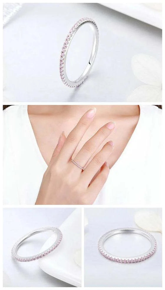 CZ Surrounded Minimalist Ring