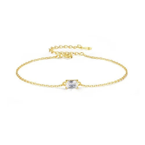 Square CZ Bracelet – 925 Sterling Silver